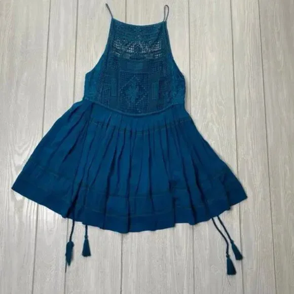 Free People Teal Emily Dress - Picture 5 of 5